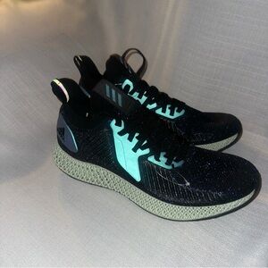 Black and Mint Athletic Sneakers
